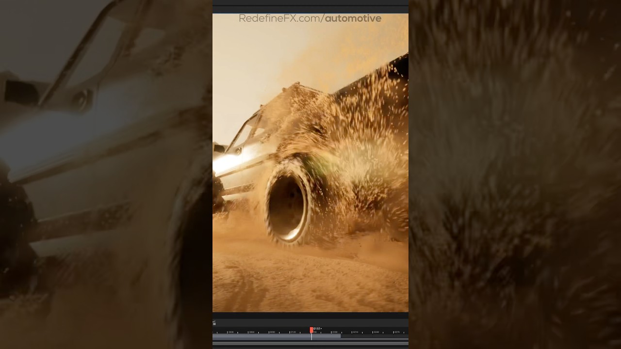 Sand Real-Time VFX Simulation in Unreal Engine 5.7 / Niagara / Automotive #visualeffects