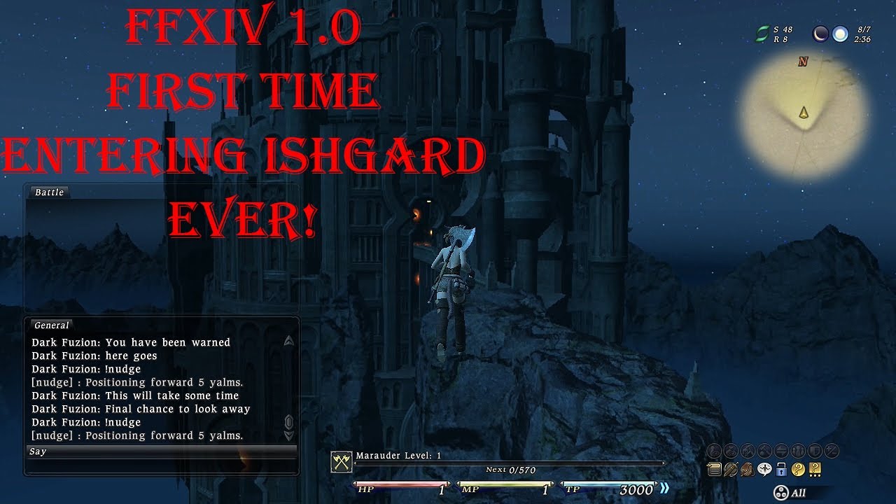 FFXIV 1.0 Entering Ishgard, First Time Ever.
