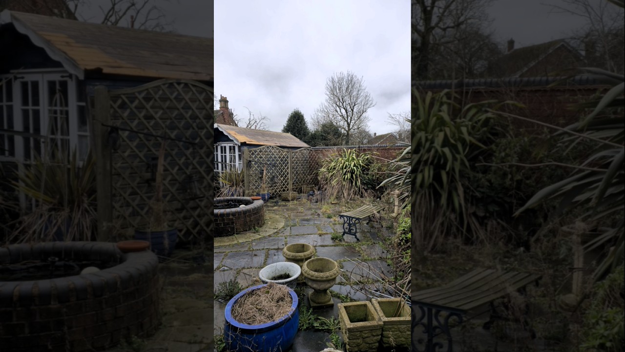 6 hour garden clean up in 60 seconds👨🏽&zwj;🌾⚠️Flash Warning! pray for my back🙏 #satisfying #powerwashing