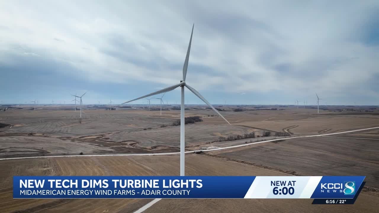 Iowa wind farms to dim bright warning lights with radar system