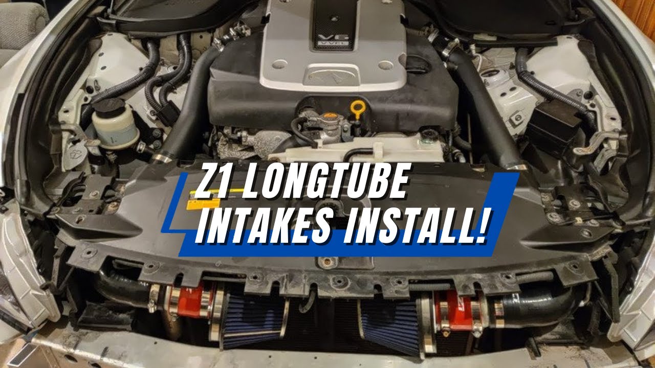 Установка впускных труб Z1 Long Tube на мои G37!!! - (Как установить впускные трубы на G37/370z)