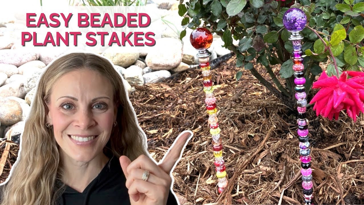 Suncatcher Garden Stake l DIY Yard Art l Easy Bead Craft You Can Do in Minutes