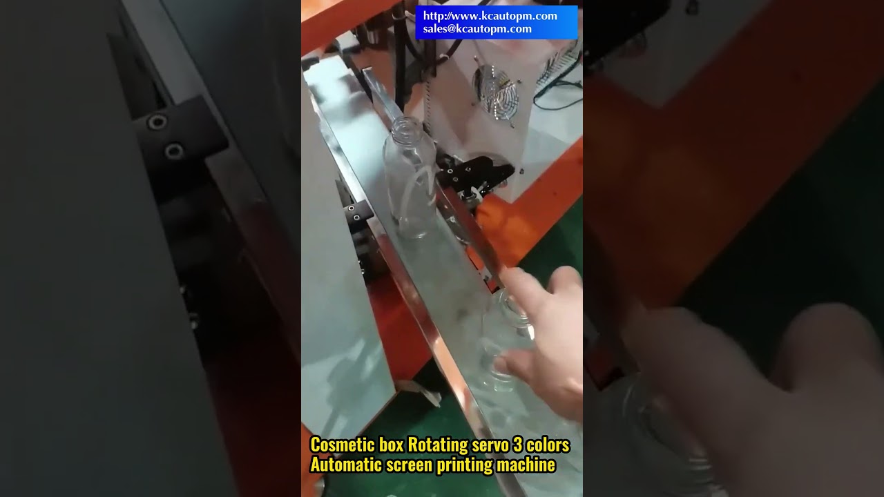 Cosmetic box Rotating servo 3 colors automatic screen printing machine