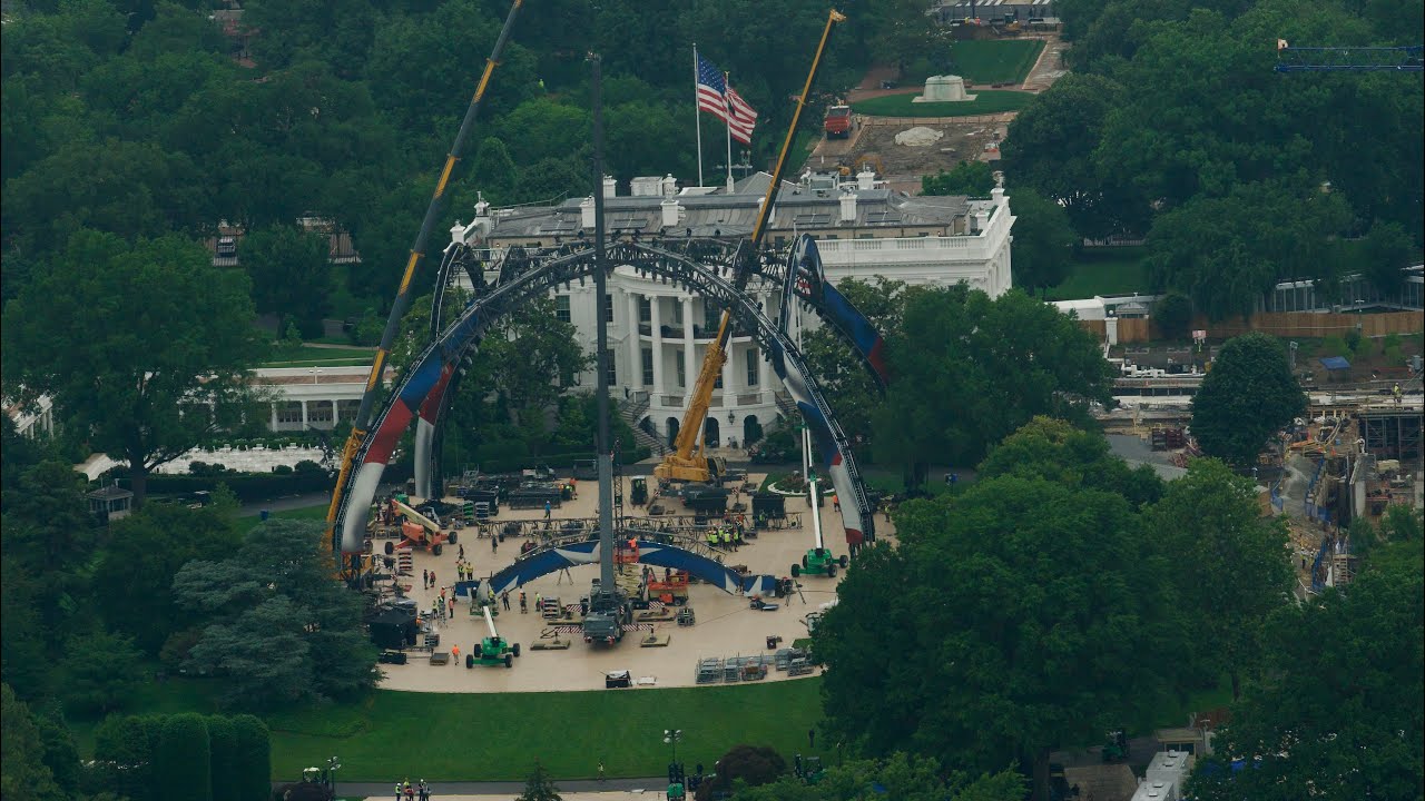 Going for a Birdseye view of the White House UFC arena