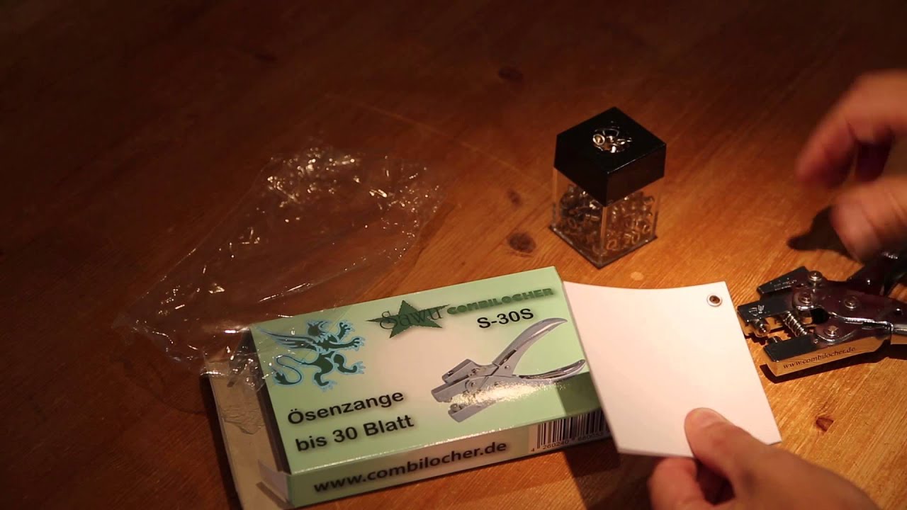 Combilocher Oesenzangen Tutorial &Ouml;sen