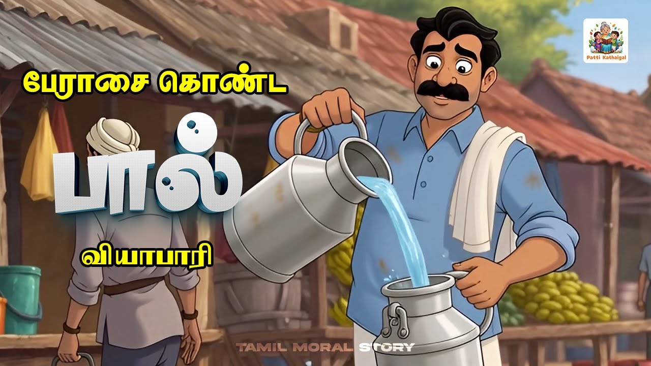 பேராசை கொண்ட பால் வியாபாரி | The Greedy Milkman| Tamil Moral Story | Patti Kathaigal