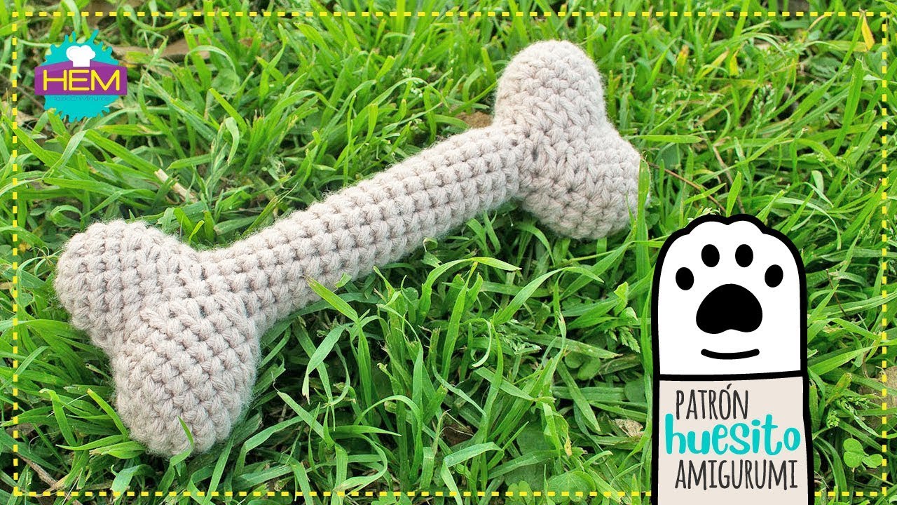 HUESO a CROCHET (JUGUETE para PERRITO) 🐶  Como TEJER a CROCHET PASO A PASO