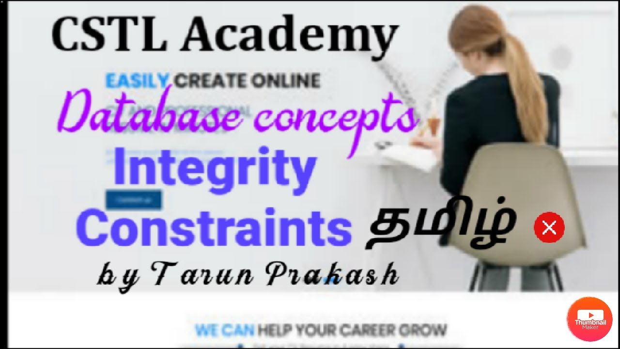 Integrity Constraints dbmstamil|referential integrity constraints in rdbms Tamil|data integrity dbms