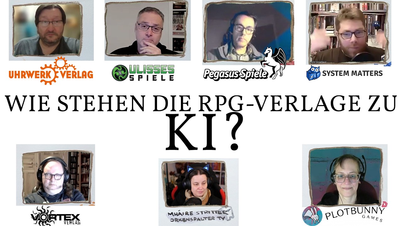 Talk: Generative KI und die deutschen Rollenspielverlage - Uhrwerk, Ulisses, Pegasus, System Matters