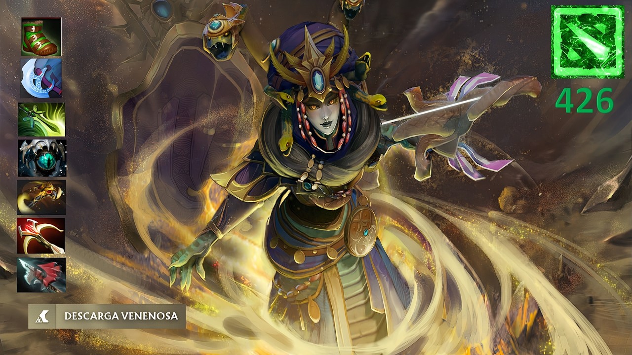 Medusa Hard Carry / DOTA 2 / Gameplay 426 / Faceta: Descarga venenosa / Parados sin polo 😠😠😠