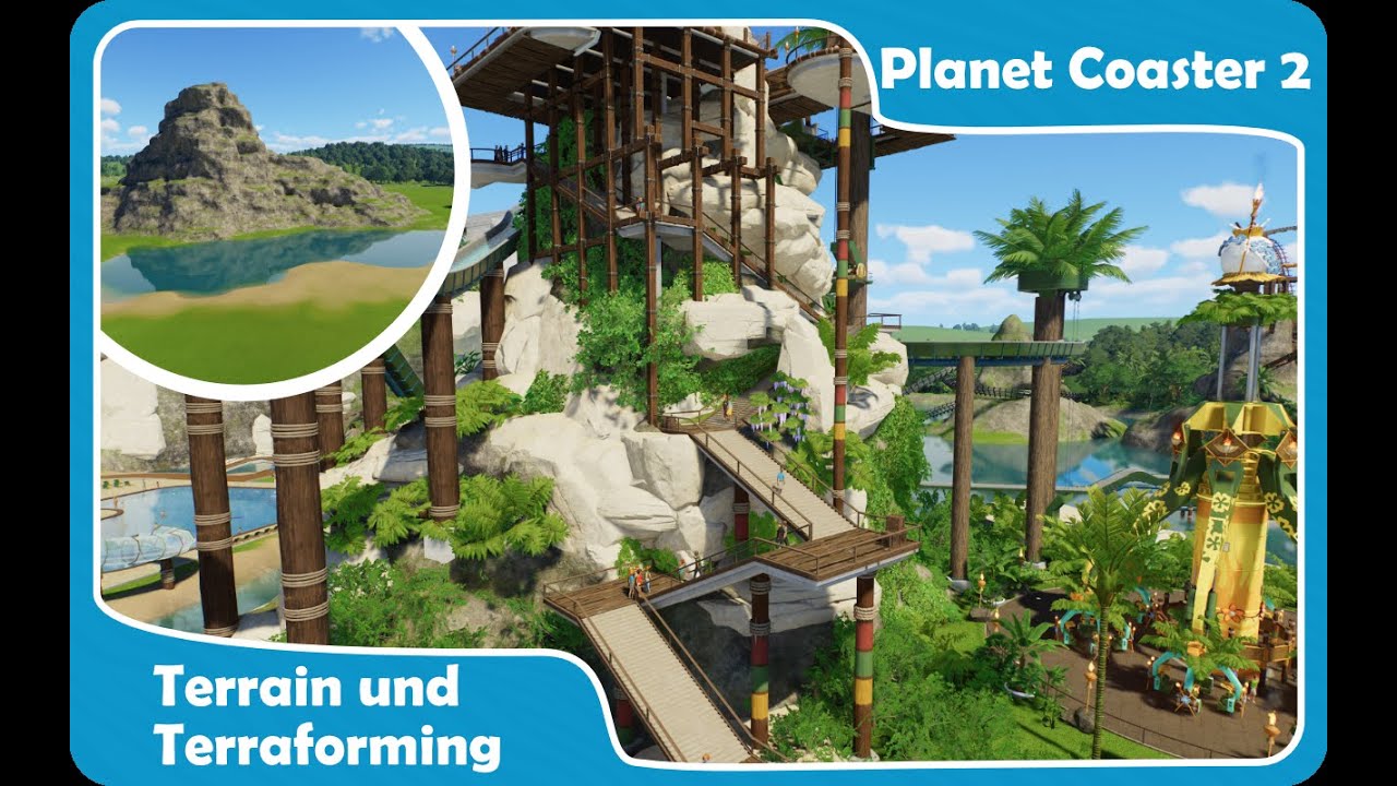 PLANET COASTER 2 - TERRAIN UND TERRAFORMING (+BEISPIELE) || TUTORIAL #planetcoaster2 #planetcoaster