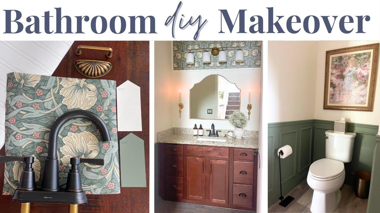 DIY SMALL BATHROOM MAKEOVER ON A BUDGET | Small Bathroom Decorating Ideas | Bathroom DIY