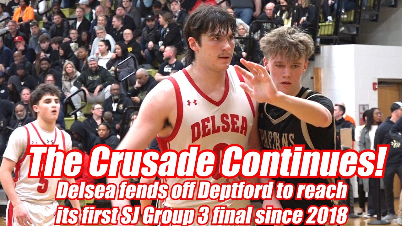 Delsea 46 Deptford 42 | HS Boys Basketball | SJ Group 3 Semifinal | Luke Van Auken Double-Double!