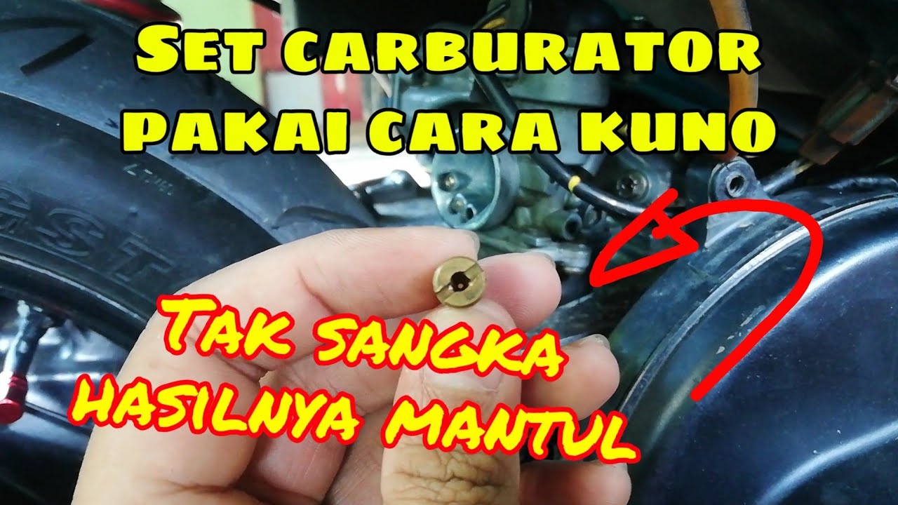 V100 exhaust uturn setting carburator - guna teknik kuno