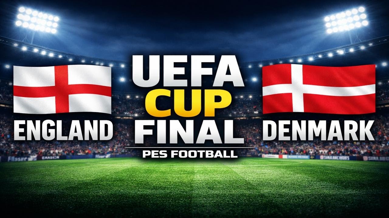 UEFA Cup Final 🔥 England vs Denmark | PES Football Epic Final Match | Full Gameplay
