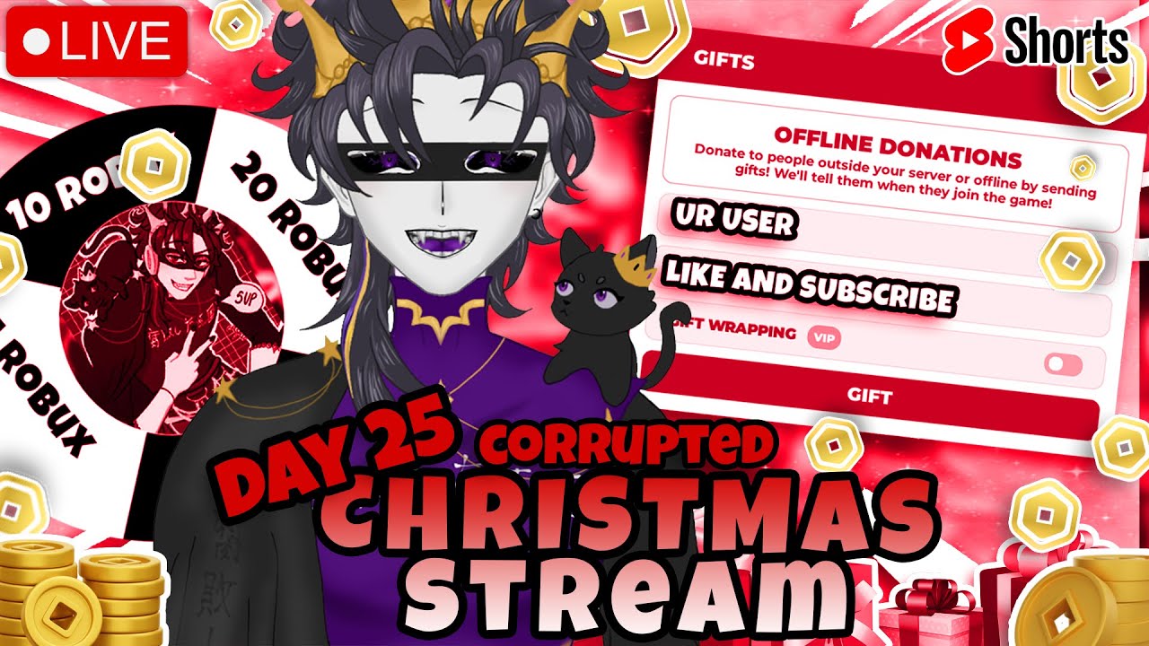 🔴🎄 PLS DONATE LIVE &mdash; CHRISTMAS DAY ❄️🔴 VTuber Donating ROBUX | Spin the Wheel 🎁 | DAY 25 #shorts