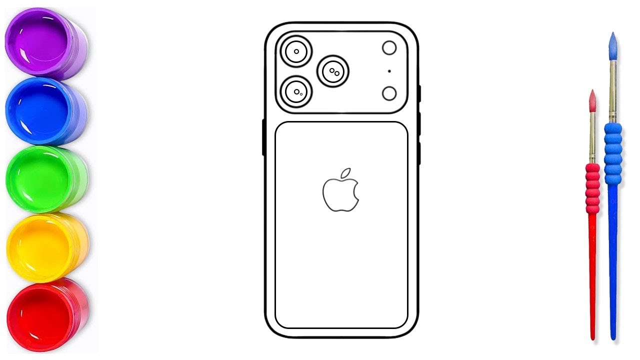 Apple iPhone 17 Pro/Pro Max Drawing in Easy Steps | Let's Learn How to Draw Apple iPhone