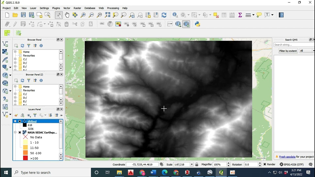 Useful Plugins in QGIS: Quick Map Services & Profile Tool