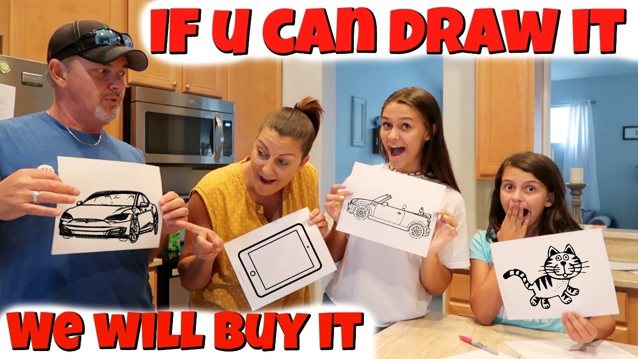 Whatever you Draw, I Will BUY It -Challenge! Emma and Ellie