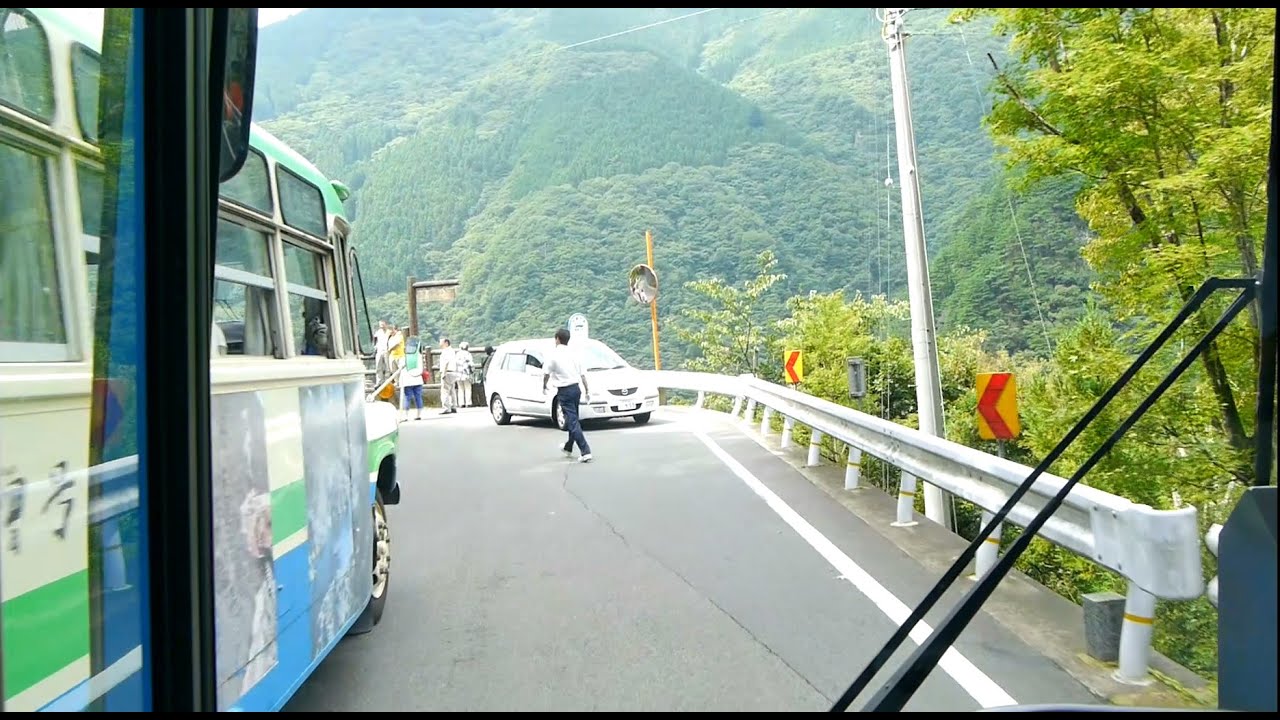 四国交通 祖谷線 前面展望 阿波池田バスターミナル～出合～かずら橋