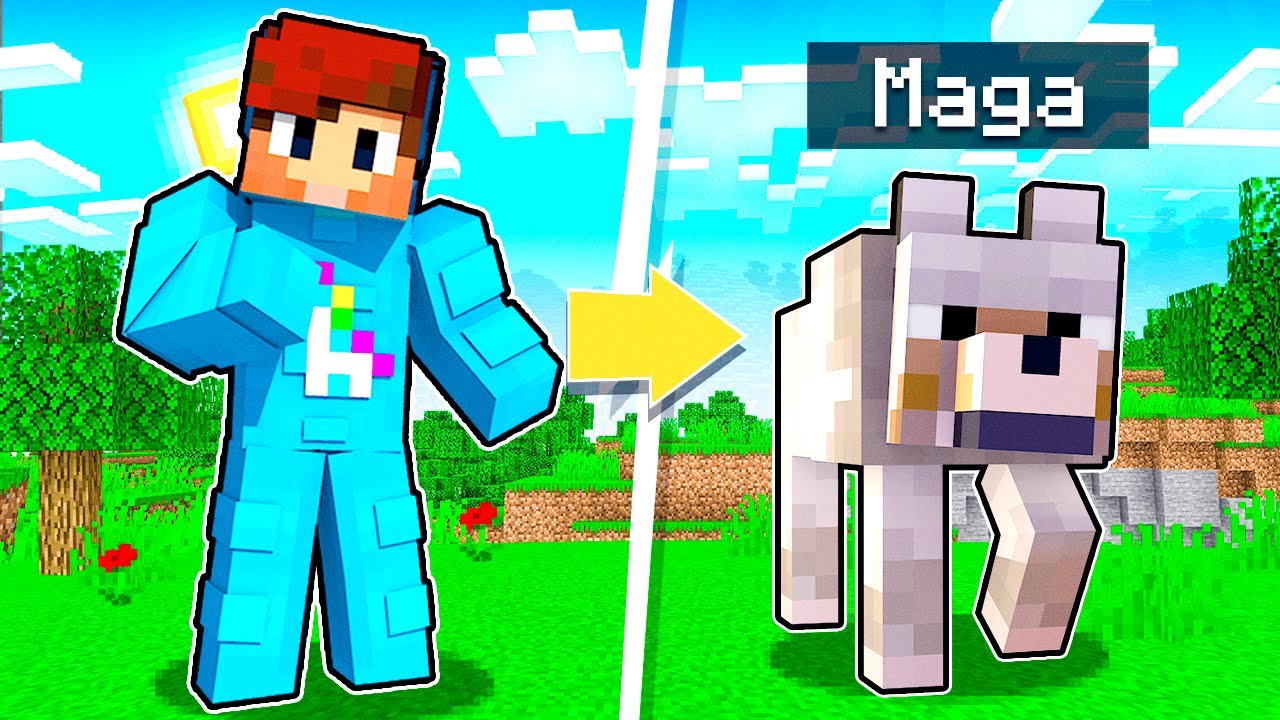 Me convertí en Lobo para ayudar a mi amigo en Minecraft