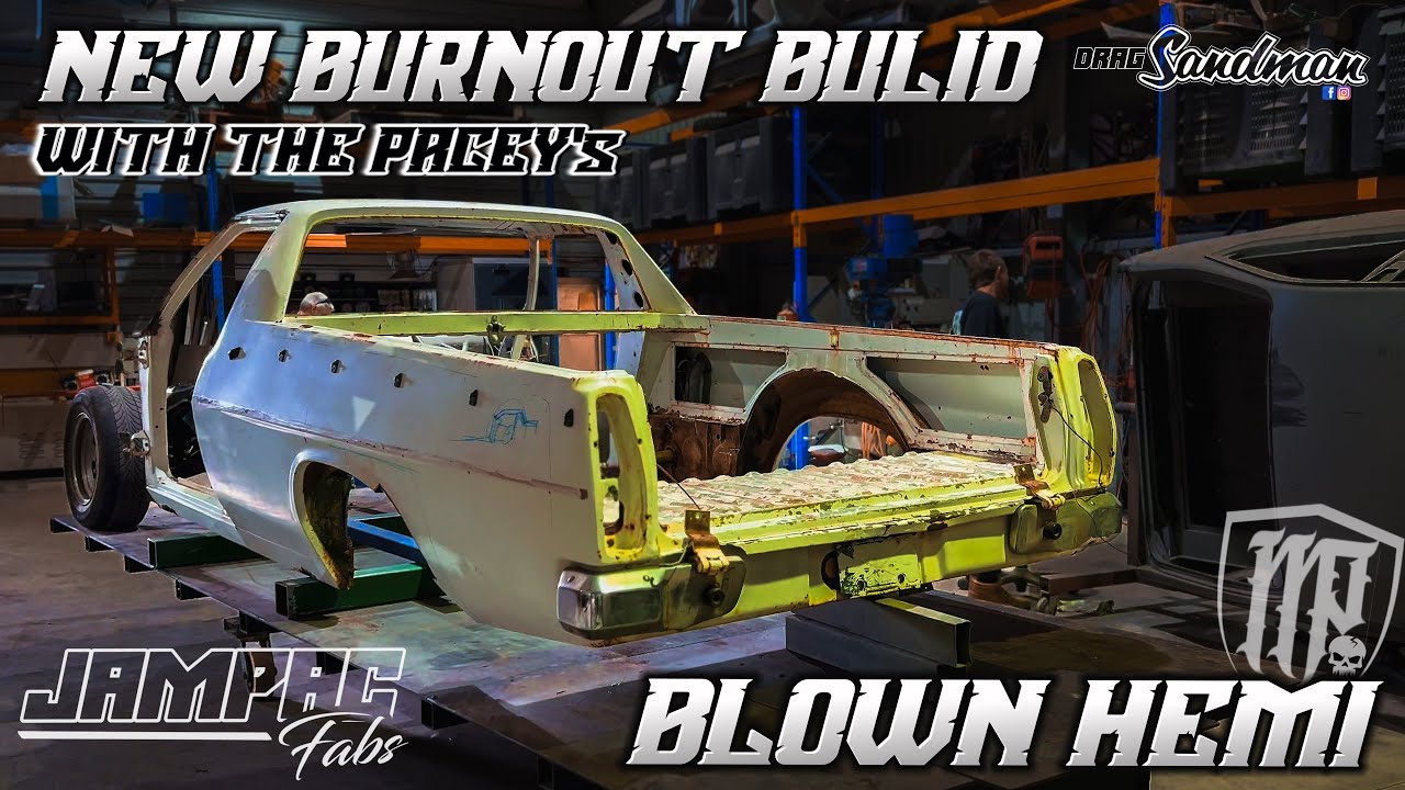 SKIDMAN Blown Hemi burnout car build with the Pacey's! episode 2