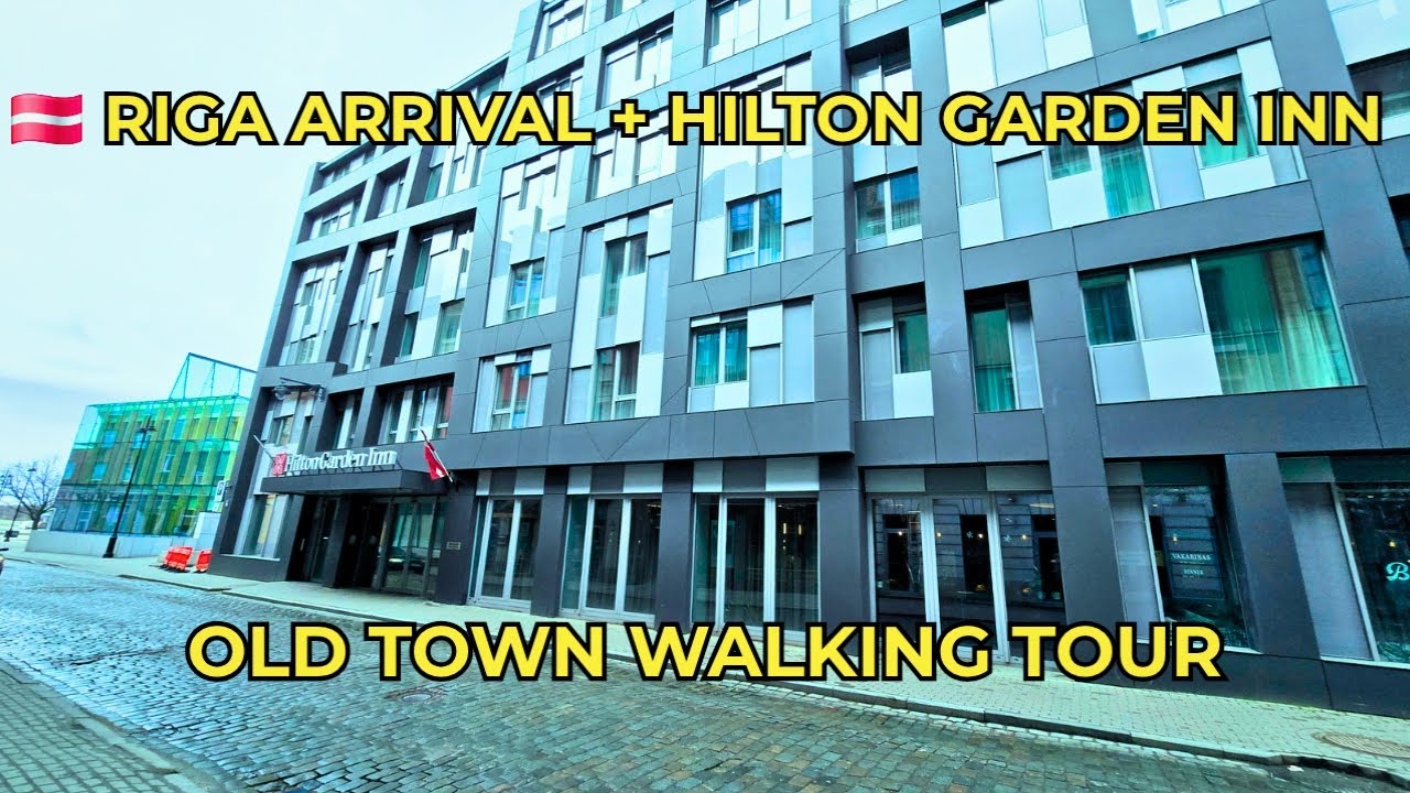 Riga Arrival 🇱🇻 Airport to Hilton Hotel + Old Town Walking Tour  Freedom Monument, Market & More!