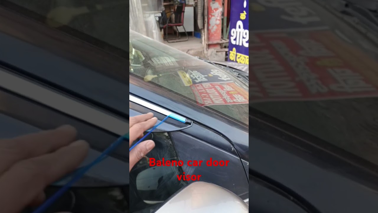 Baleno car door visor installation - car door visor for all cars #doorvisor #automobile #shortfeed