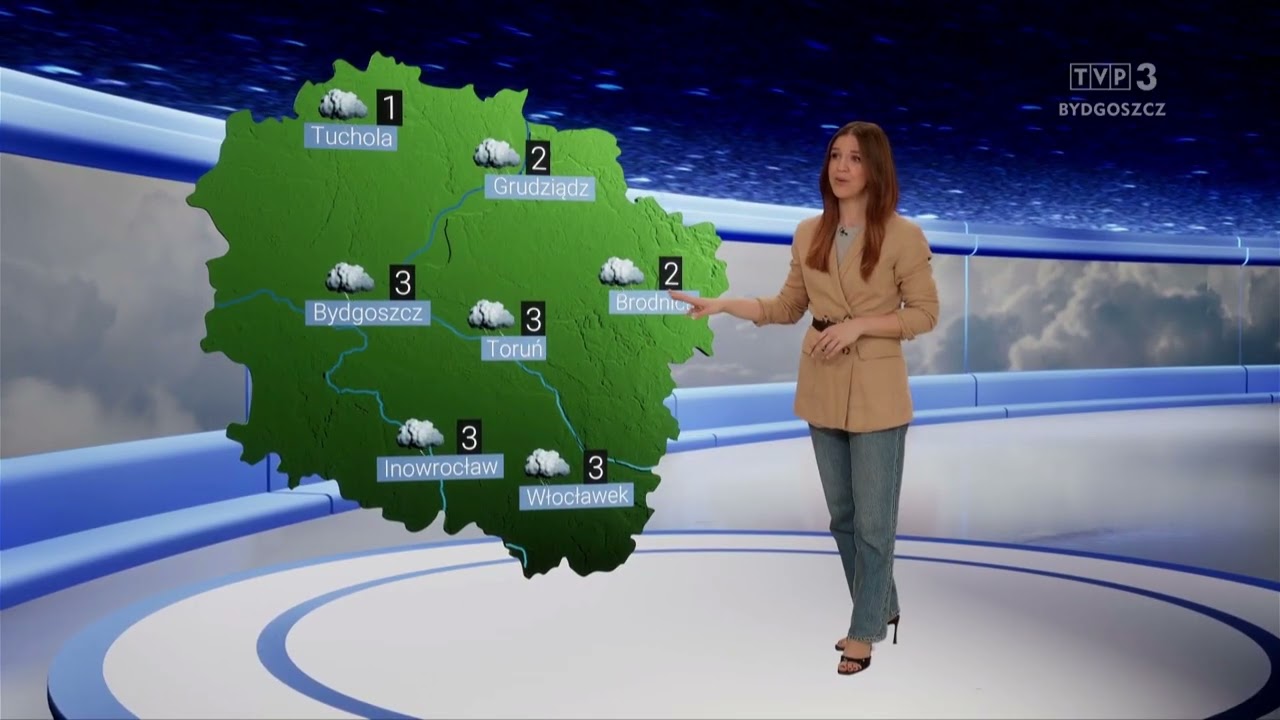Pogoda TVP3 Bydgoszcz, 21-22 lutego 2026