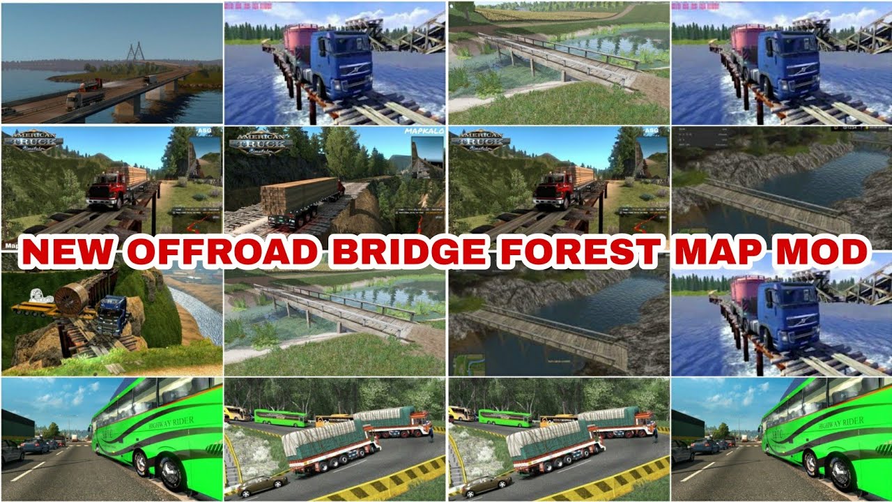 🤩NEW OFFROAD BRIDGE FOREST MAP MOD FOR BUS SIMULATOR INDONESIA