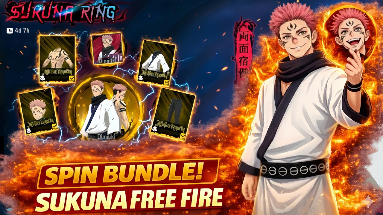 HABIS BERAPA DM? SPIN BUNDLE SUKUNA JUJUTSU KAISEN - Free Fire