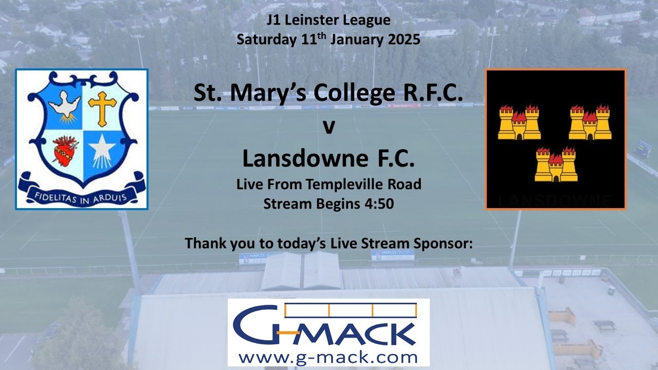 St Marys RFC v Lansdowne FC - J1 Leinster League