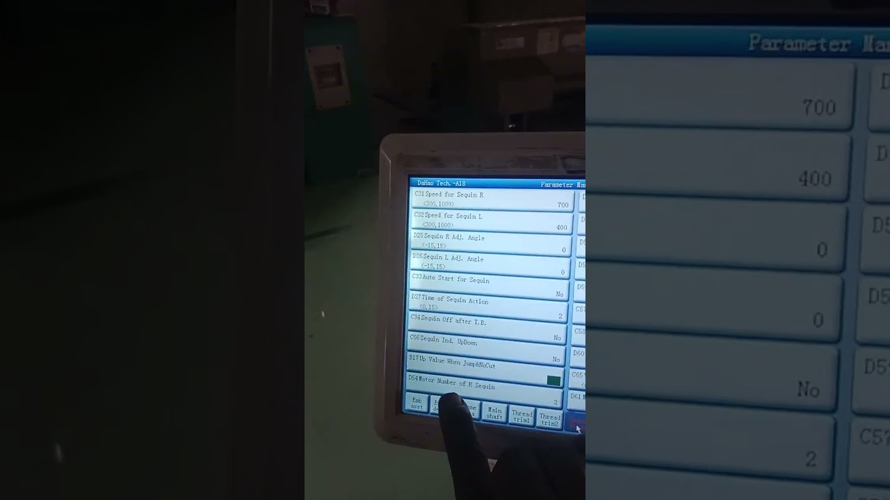 Screen touch R sequence setting ...