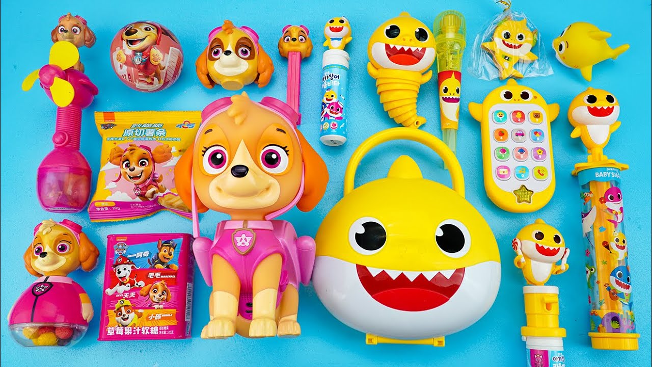 63 Minutes Satisfying with Unboxing Paw Patrol Skye & Baby Shark Candy Toys Collection ASMR 🐾