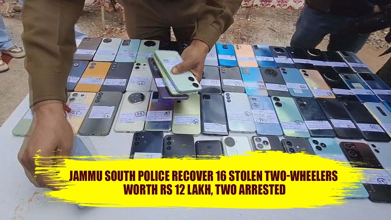 Jammu South Police Recover 16 Stolen Two-Wheelers Worth Rs 12 Lakh, Two Arrested