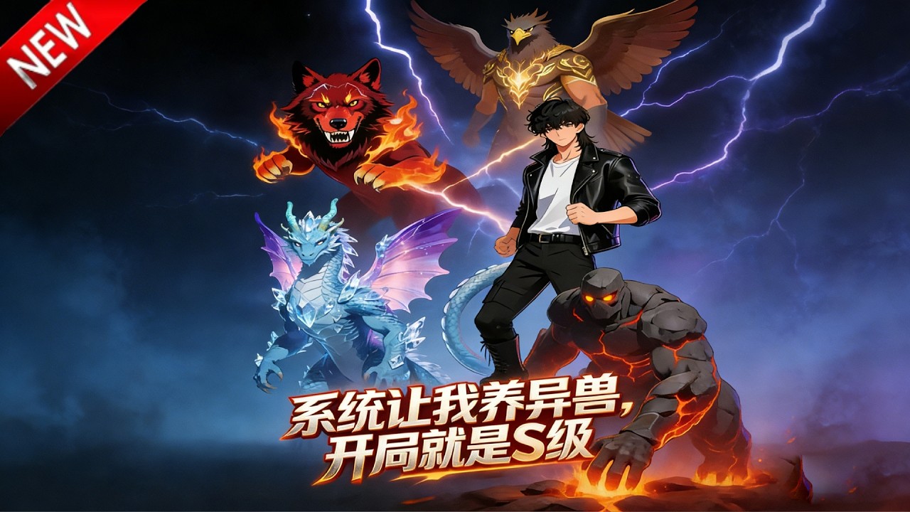 💥【新番上线】落魄青年绑定异兽培养系统，把小生物养成神宠，一路走上世界巅峰！《系统让我养异兽，开局就是S级》全集 Multi SUB #热血 #漫剧 #动漫魔女