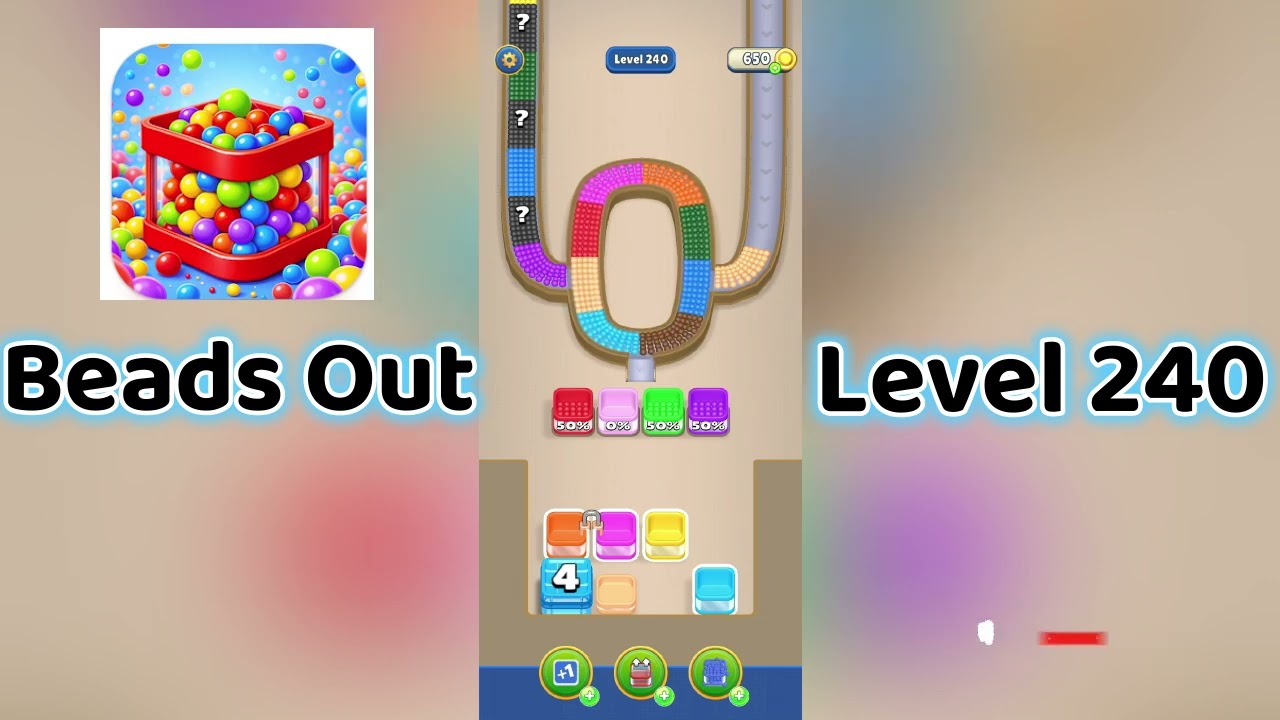 🎮 Beads Out Level 240 Walkthrough 🧩 | Tricky Bead Puzzle Solution | Mini Boss