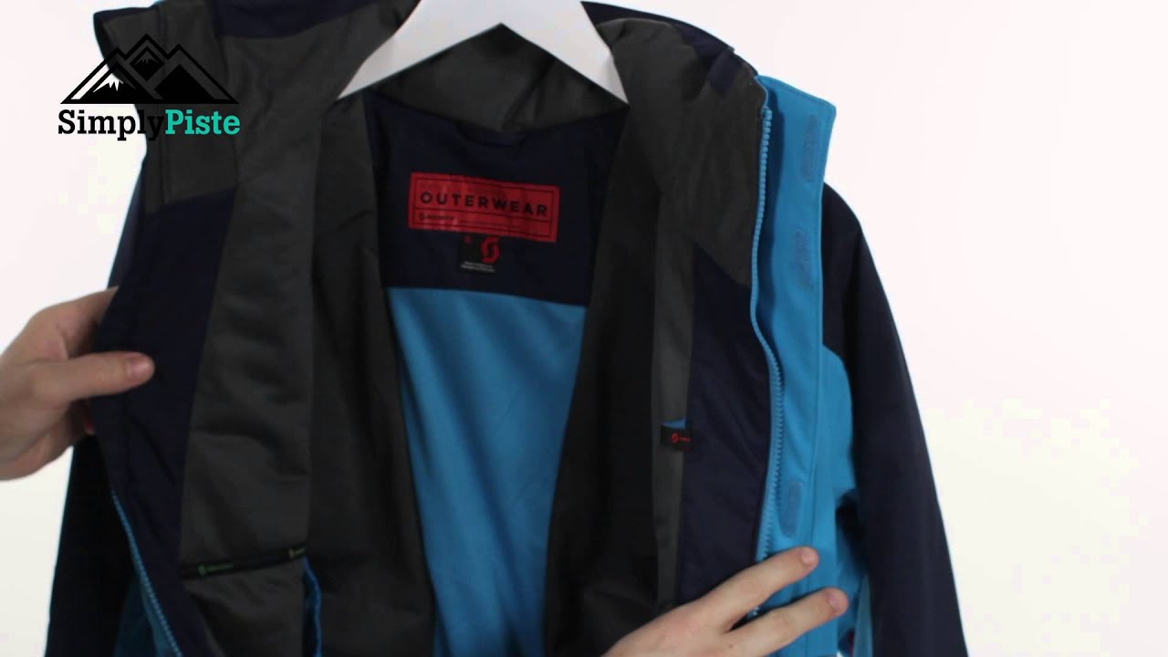 Scott Mens Ultimate Dryo Jacket Black Iris Vibrant Blue - www.simplypiste.com