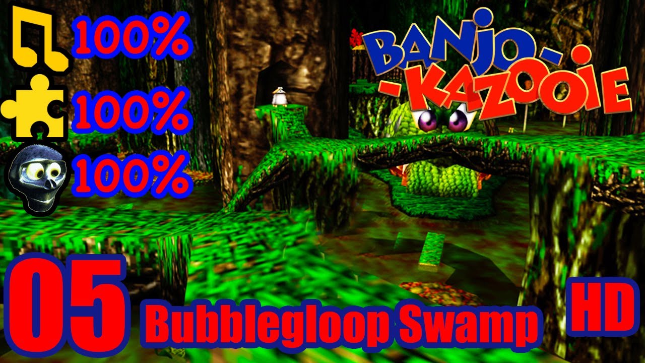 Banjo Kazooie HD 100% Walkthrough Part 5 - Bubblegloop Swamp