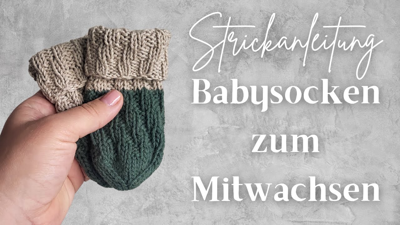 Babysöckchen zum Mitwachsen - Socken fürs erste Lebensjahr im Spiralmuster