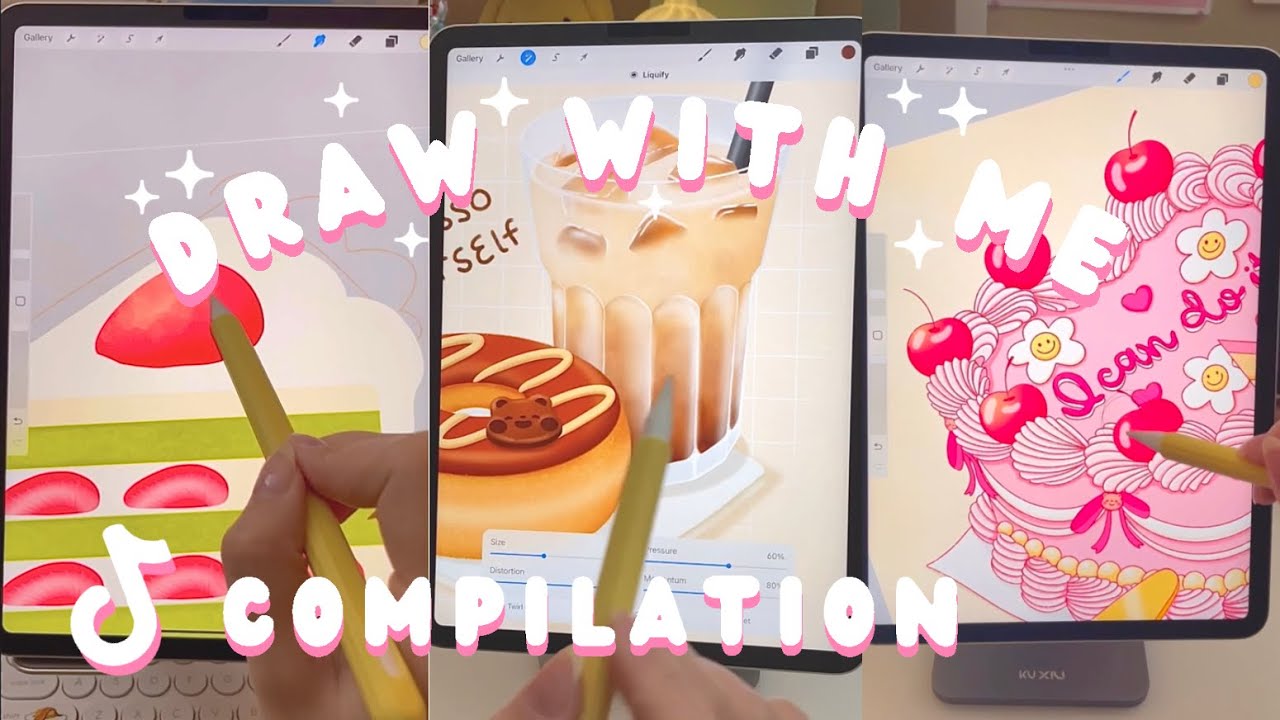 Draw with me 2 ♡ cute digital art w/ Procreate | TikTok & Reels compilation