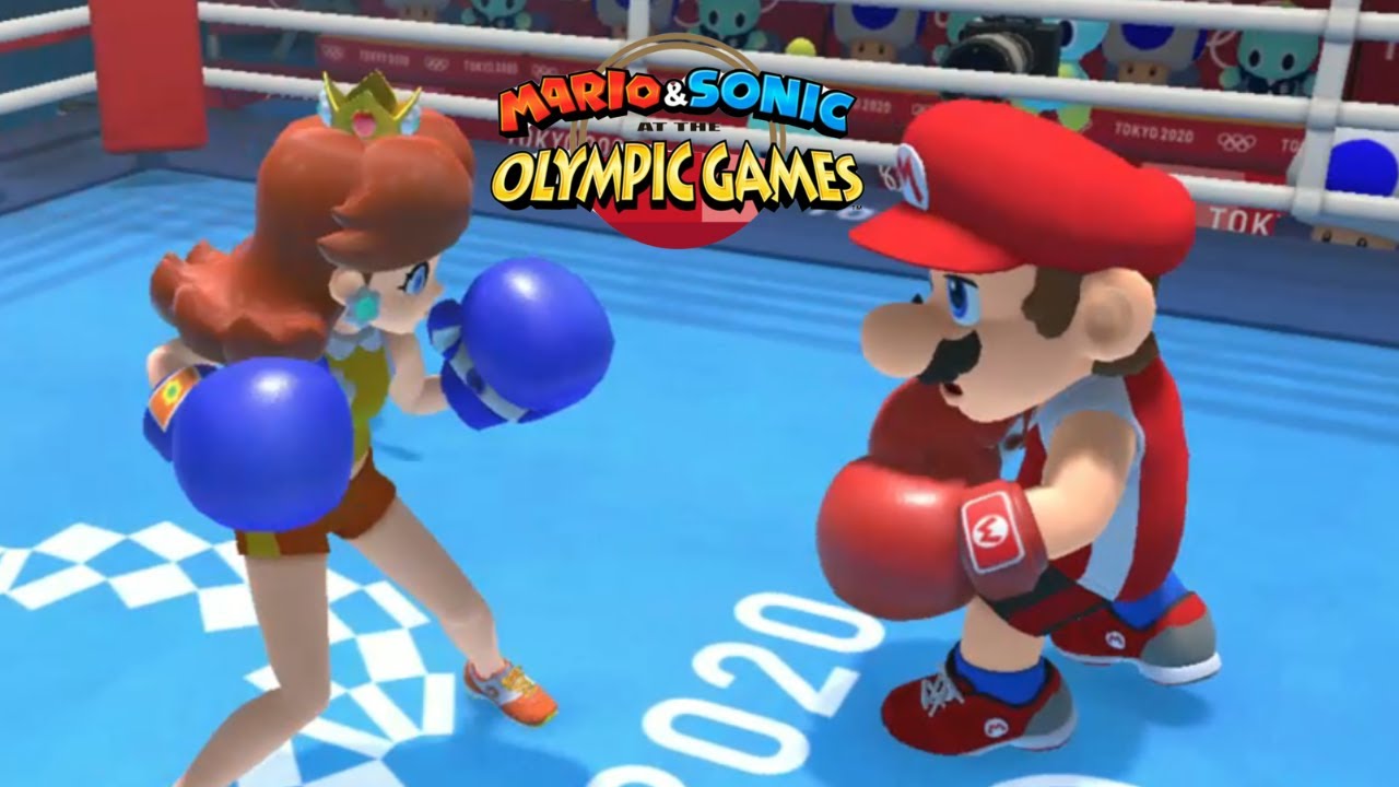 Mario & Sonic At The Olympic Games Tokyo 2020 Boxing Peach VS Vector & Mario Gameplay CPU Hard