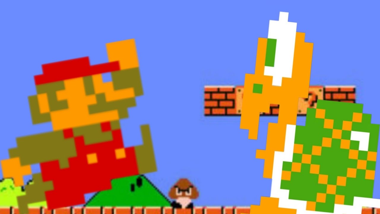 jugando super mario bros.