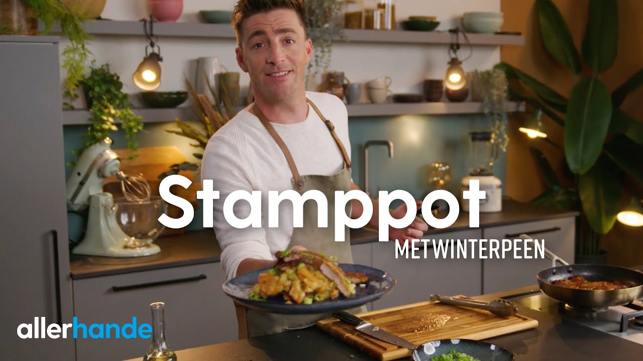 Stamppot met winterpeen, kimchi en speklapjes | Hugo Kennis | Allerhande