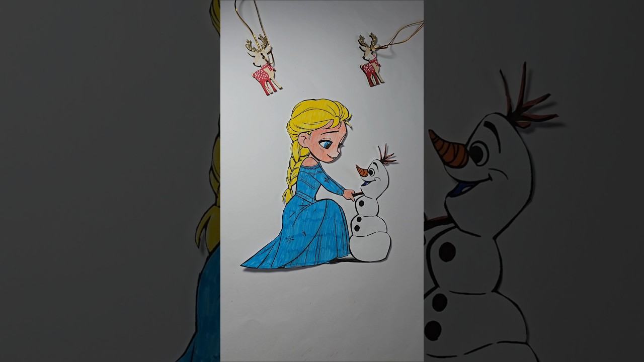Paper Cut ✂️ Elsa and Olaf 
