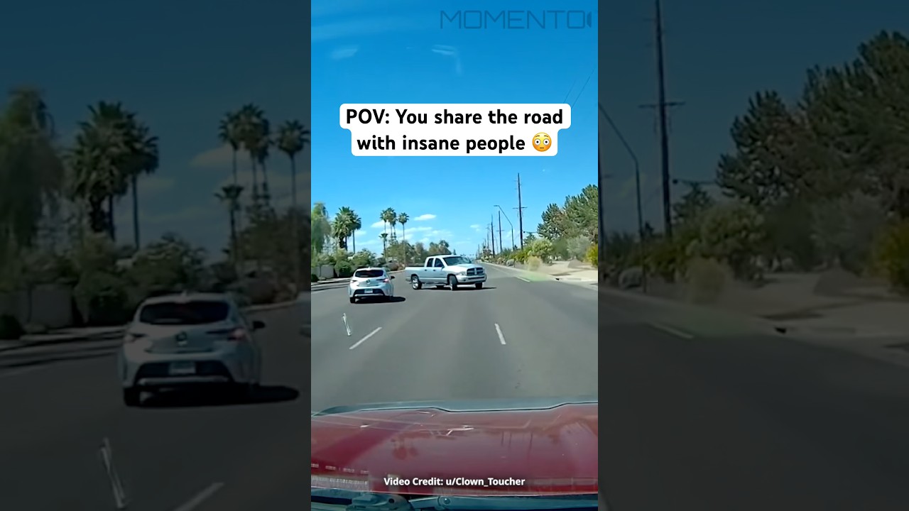Wrong Way Pickup Truck Causes Absolute Chaos on Road!
