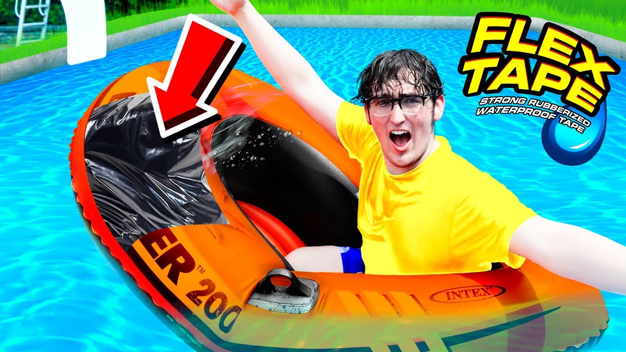 WILL FLEX TAPE SAVE A SINKING BOAT? (Challenge)