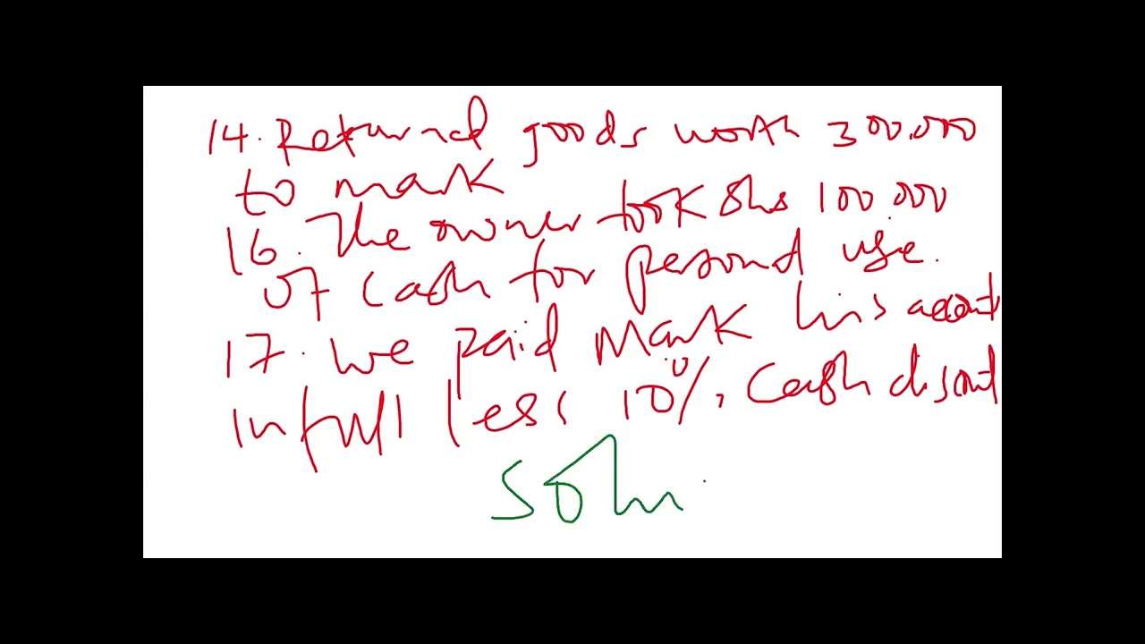 THE DOUBLE ENTRY / GOLDEN RULE part 2 ; posting to different ledger accounts