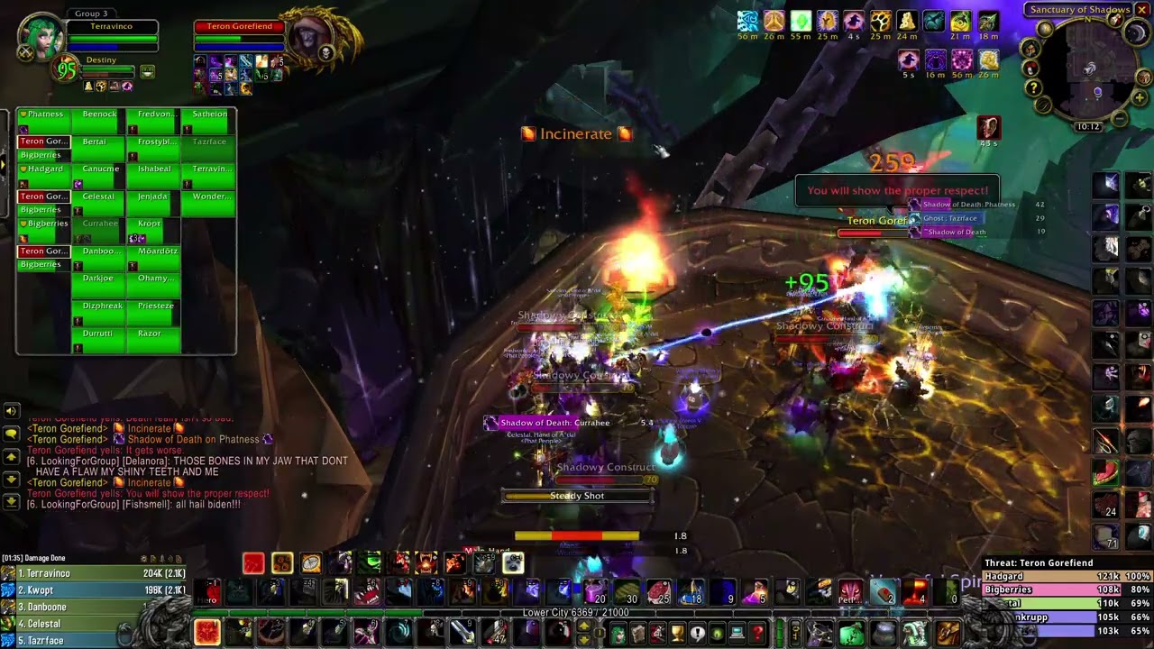 WoW TBC Teron Gorefiend Kill (BM Hunter)
