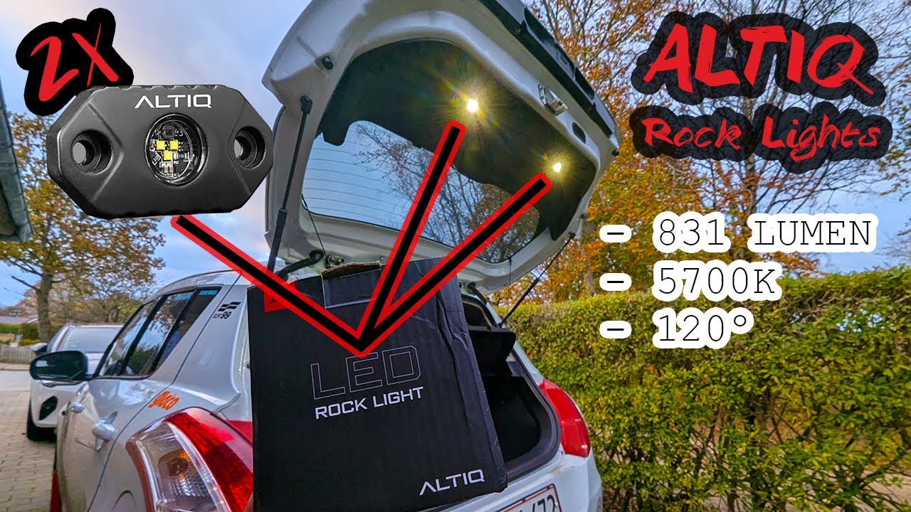 Bedre lys i din bagklap (Indvendigt) - 2x ALTIQ Rock Lights i Hvid (5700K)